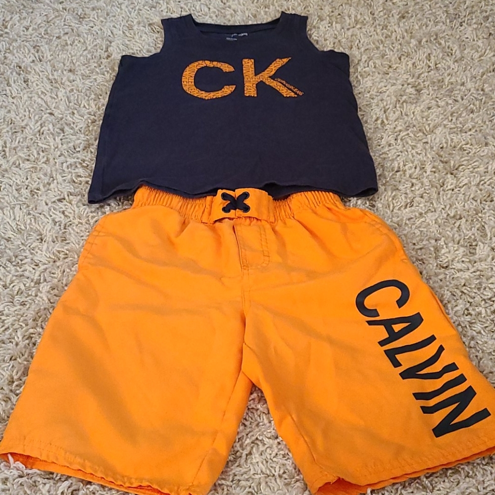Cool CK shorts&t-shirt set. Size 7.